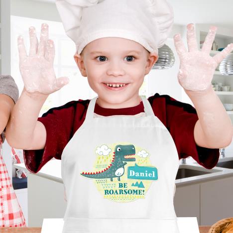 Personalised Dinosaur Childrens Apron Extra Image 2